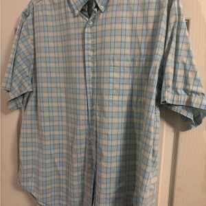Roundtree & Yorke Sky Blue Checkered Shirt